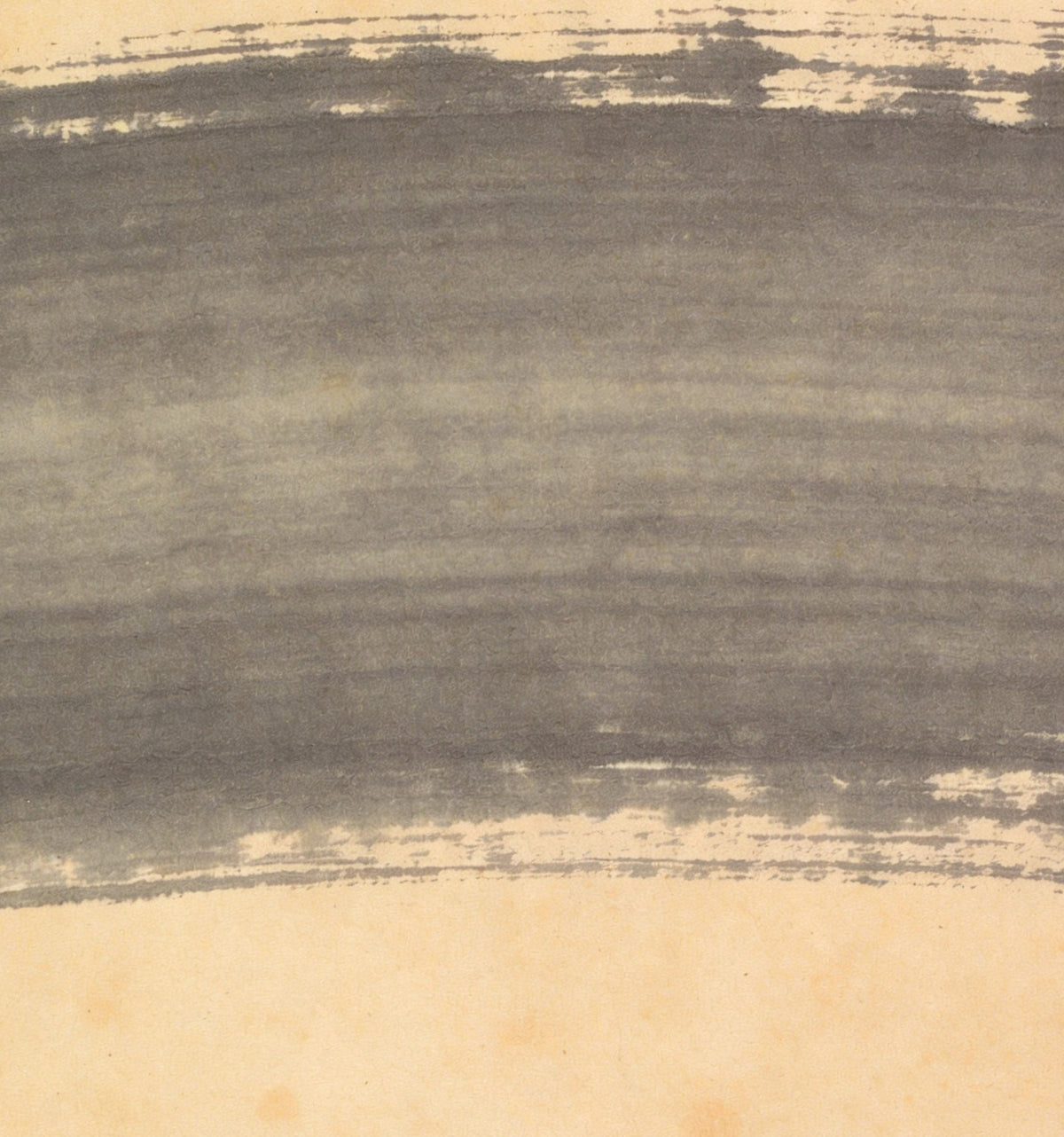 Détail de « Trois traits d’encre » : le trait gris et ses stries